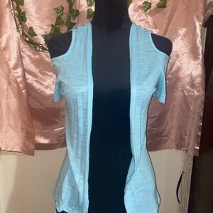 Wonder Nation Light Blue Cold Shoulder Top